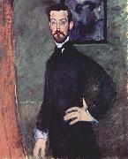 Amedeo Modigliani Portrat des Paul Alexanders vor grunem Hintergrund Germany oil painting artist